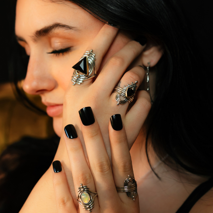 Black Onyx Portal Ring