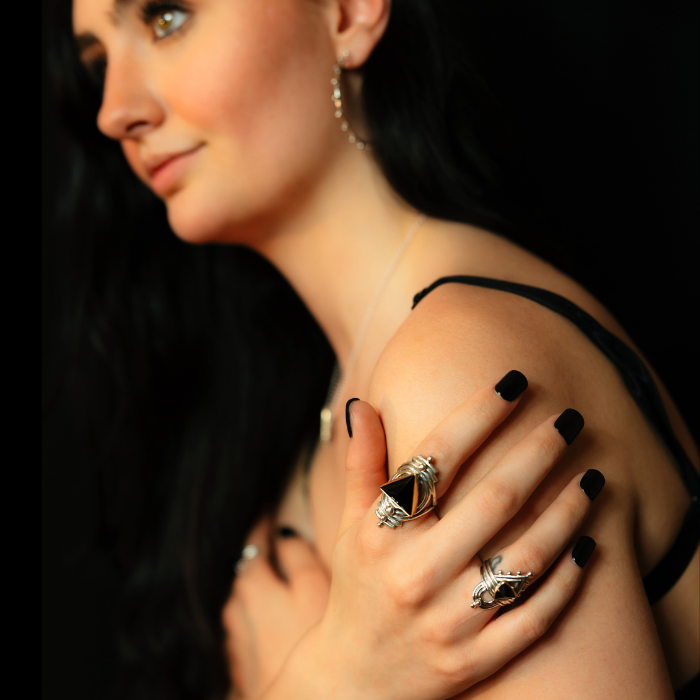 Black Onyx Portal Ring