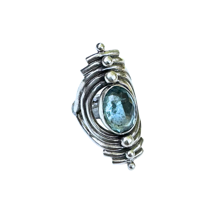 Aquamarine Portal Ring- Size 6