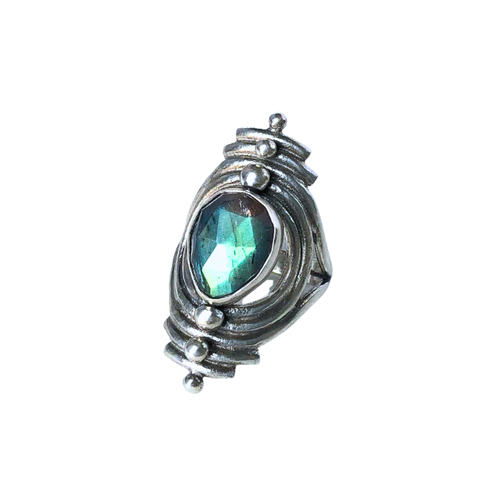 Faceted Labradorite Portal Ring- Size 10