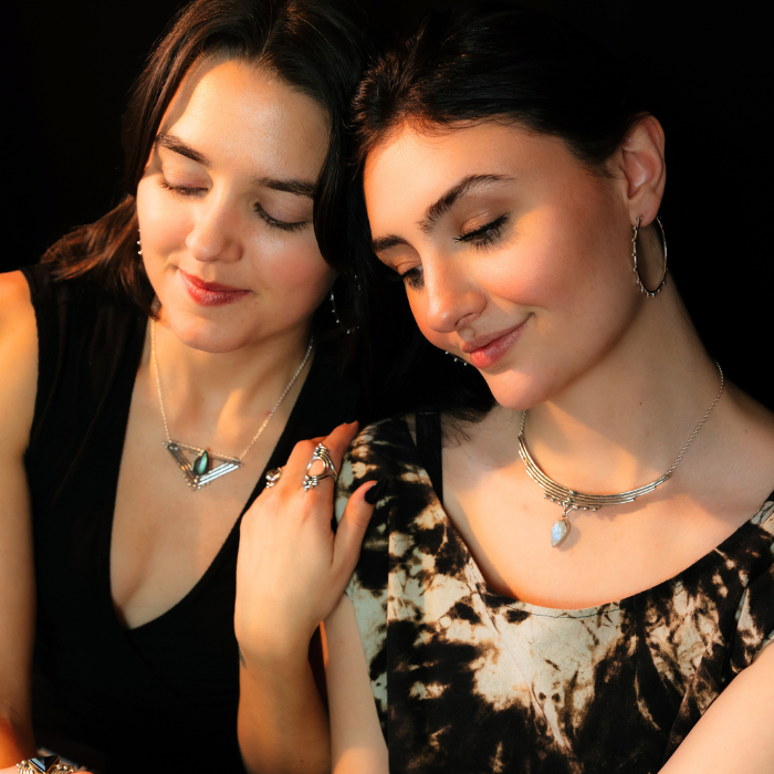 Silver + Labradorite Collar