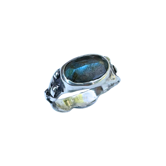 Labradorite Freeform Ring- Size 8.25