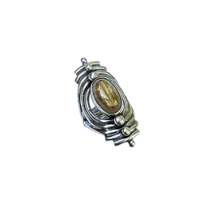 Rutilated Quartz Portal Ring- Size 6