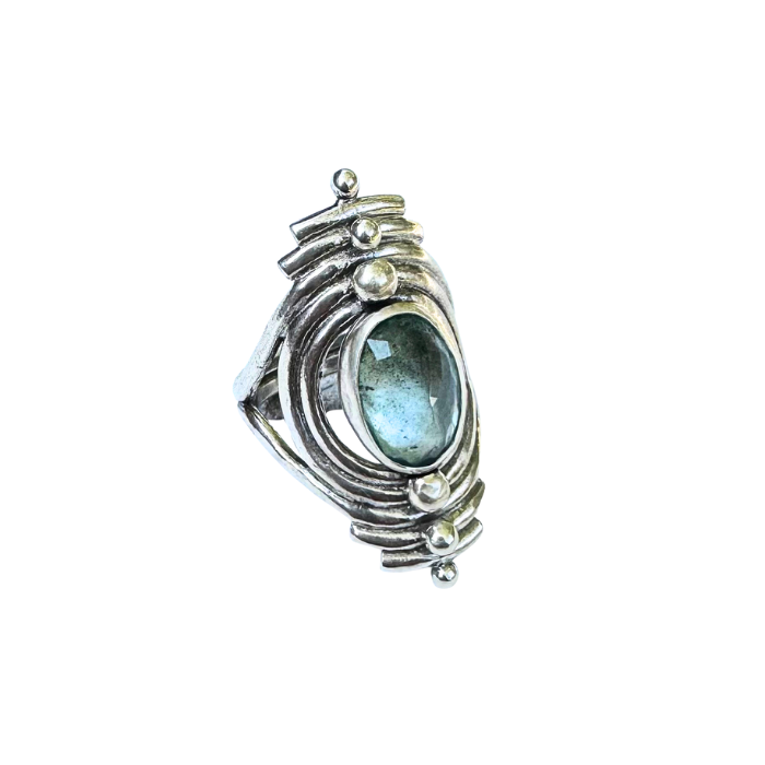 Aquamarine Portal Ring- Size 9