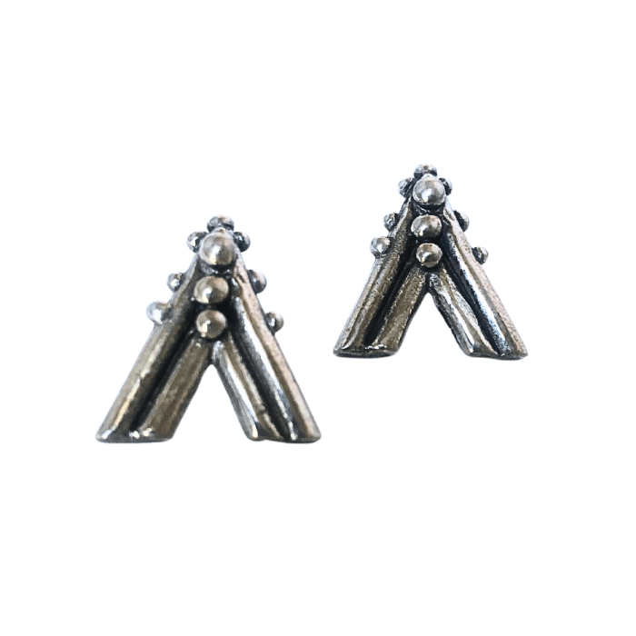 Silver Temple Studs