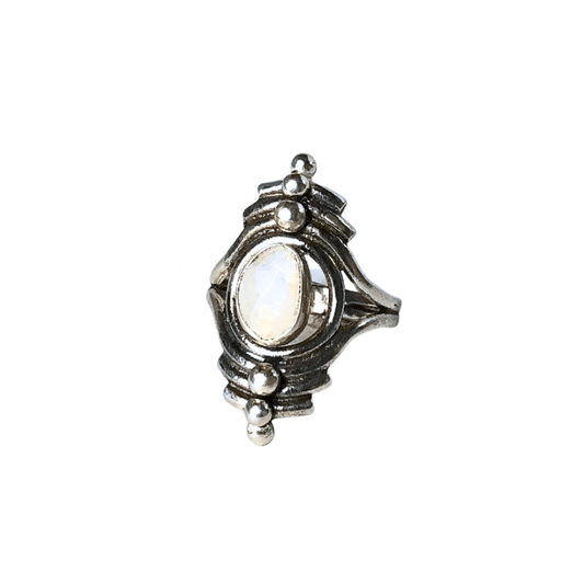 Moonstone Mini Portal Ring- Size 6
