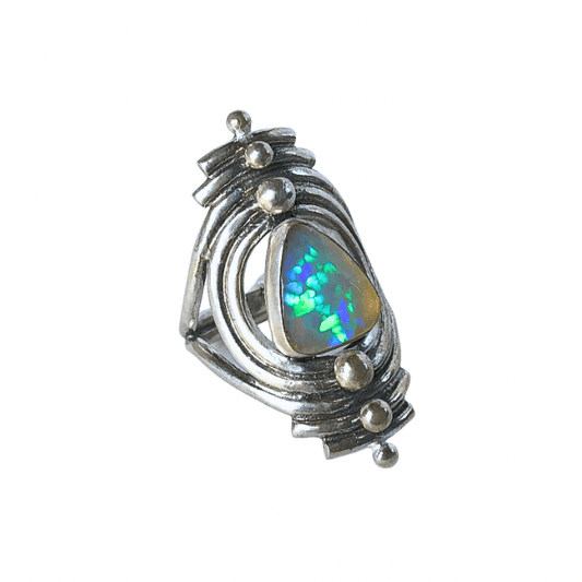 Ethiopian Opal Portal Ring- Size 8