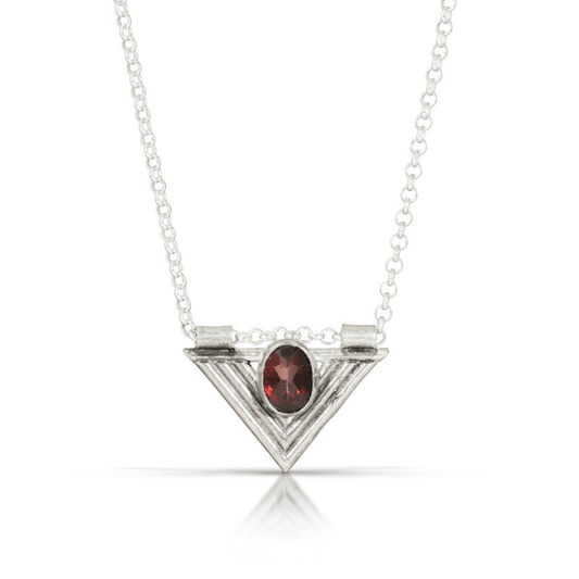 Garnet Trinity Necklace